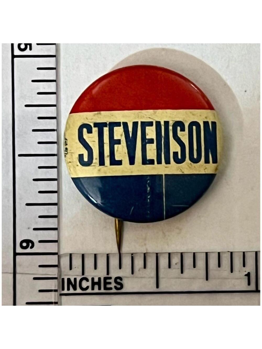 1950s Adlai Stevenson Presidential Campaign Button Pinback Political